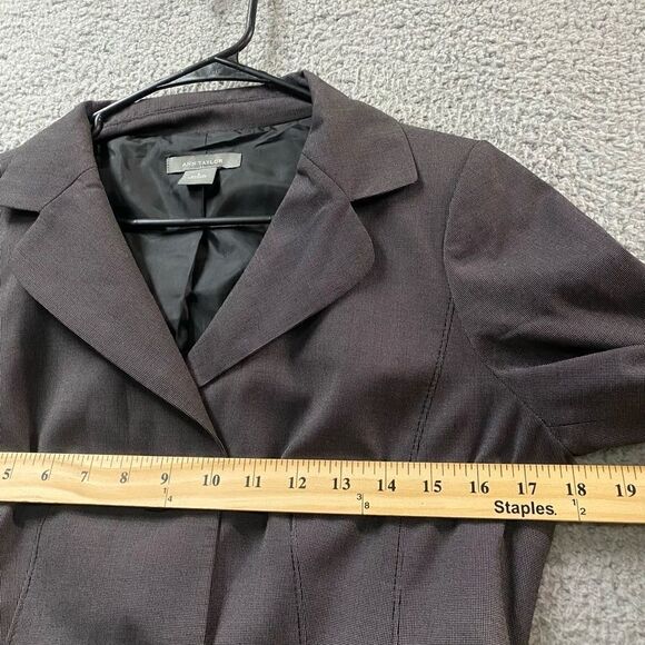 Ann Taylor Women's Gray Three Button Lined Blazer Jacket Size 6 - Picture 4 of 8